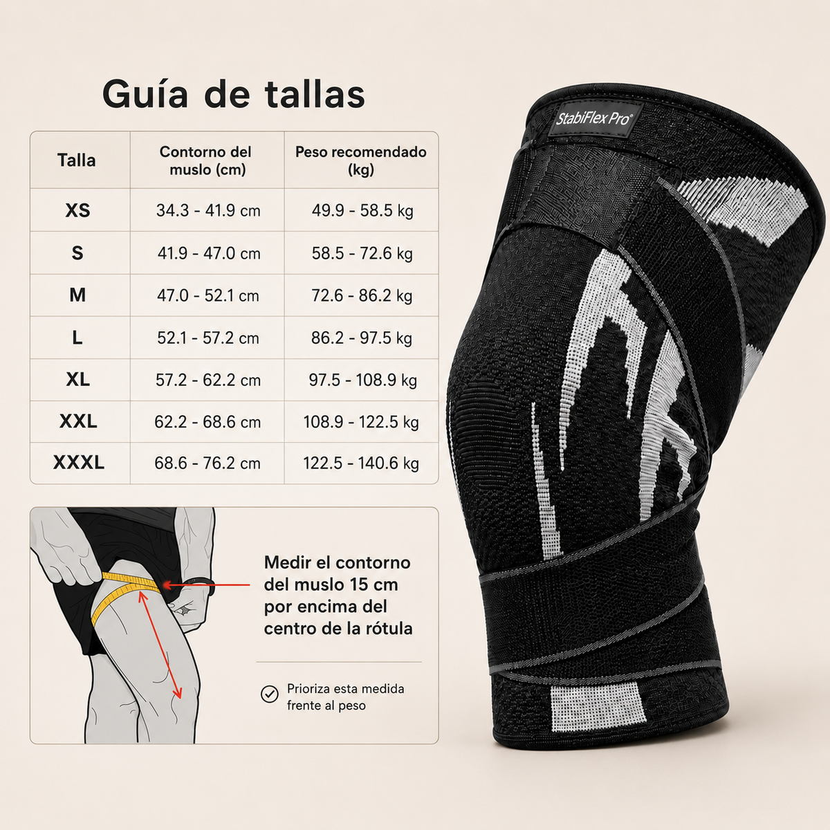 StabiFlex Pro – Rodillera deportiva de protección y estabilidad